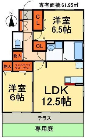 リバーサイドホシノVIの物件間取画像